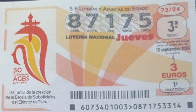 Lotería 50 Anv. AGBS