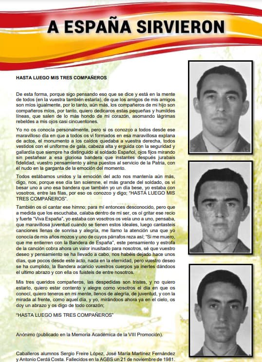 3 Compañeros caídos